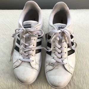 White and Black striped Women’s Adidas